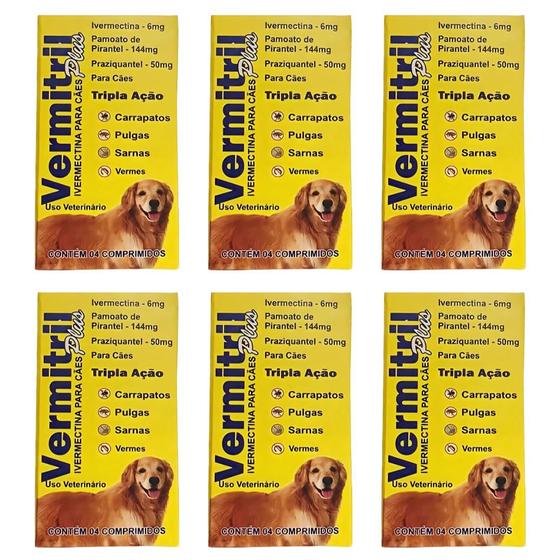Imagem de Antipulgas, Vermífugo e Giarcida - 24 Comprimidos Mastigáveis para Cães de até 30kg - Combate Carrapatos e Pulgas - Sabor Carne