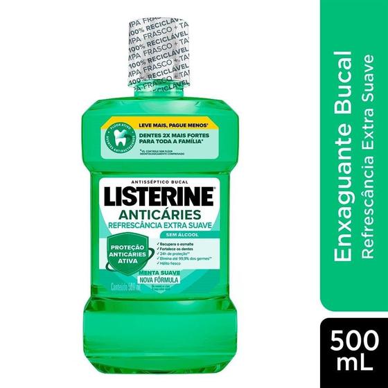 Imagem de Antisséptico Bucal Anticáries Zero Álcool 500ml - Listerine