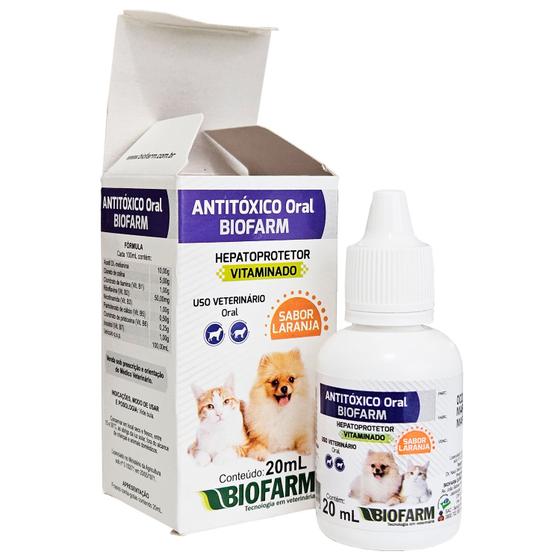 Imagem de Antitoxico Cães Gatos Vomito Nausea Biofarm 20ml Oral