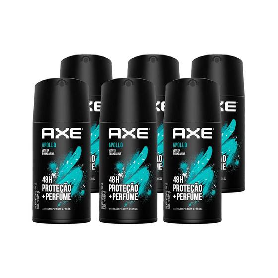 Antitranspirante Aerosol AXE Apollo Bodyspray Proteção 48H 150ml (Kit C/ 6) Menor preço em Antitranspirante Aerosol AXE Apollo Bodyspray Proteção 48H 150ml (Kit C/ 6)