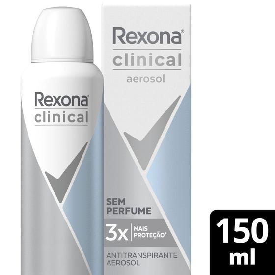 Imagem de Antitranspirante Aerosol Rexona Clinical Sem perfume 150ml