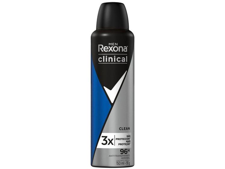Imagem de Antitranspirante Aerosol Rexona Men - Clinical Clean 150ml