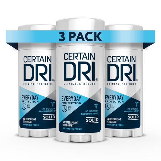 Imagem de Antitranspirante Certain Dri Everyday Strength - 72h - Pacote com 3 Unidades (80ml cada)