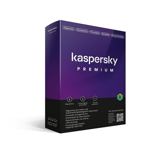 Imagem de Antivírus Kaspersky Premium 5 Dispositivo, 1 Ano  KASPERSKY