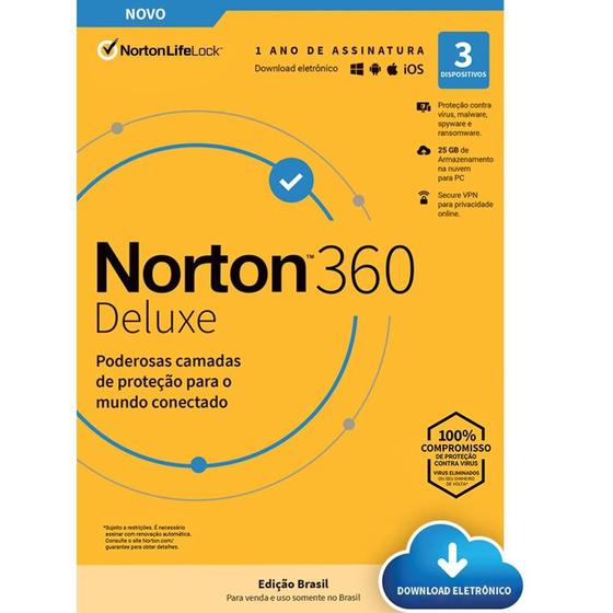 Imagem de Antivirus norton 360 gamer 3 device 12 meses - box 21415639