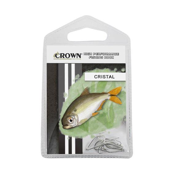 Imagem de Anzol Crown Cristal Niquelado para Pesca com 10 Unidades