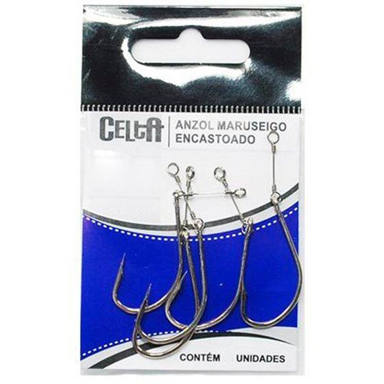 Imagem de Anzol Encastoado Aço Rigído Anzol Maruseigo Celta CT8100 Nº 14 Cartela com 5un