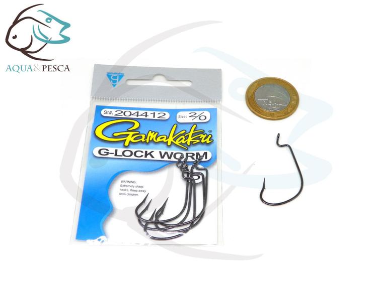 Imagem de Anzol Gamakatsu Worm Offset G-Lock 2/0 (Cartela com 6 unidades)