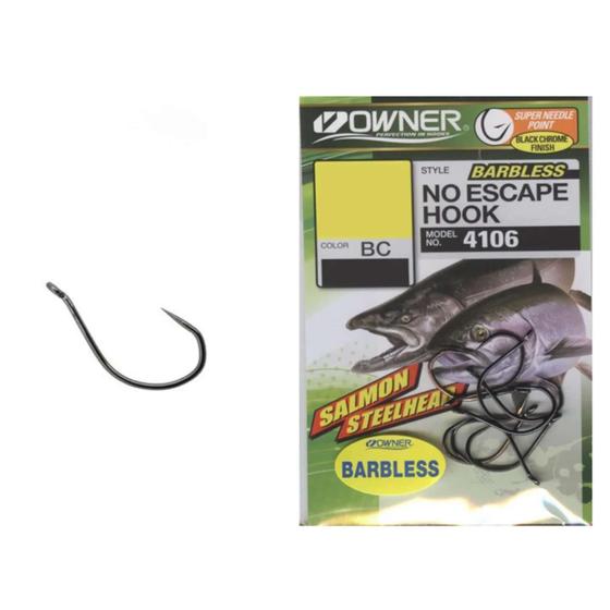 Imagem de Anzol Owner No Escape Hook Style Barbless 4106 Nº01 C/8un