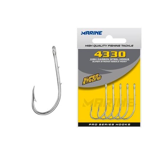 Imagem de Anzol Pesca Marine Sports Super Strong 4330 Nickel Nº 02 Cartela Com 50 Unidades