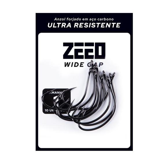 Imagem de Anzol Wide Gap Black Niquel 10 Peças - Zeeo N 01