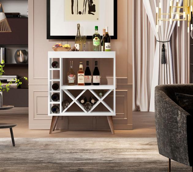 Imagem de Aparador Adega Florida Estilo Retrô bebidas com Pés Palito Cores - Comprar Móveis de Casa