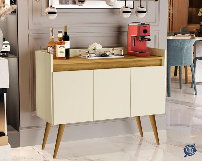 Imagem de Aparador Buffet 3 Portas Luxo Off / madeirado - comprar moveis de casa