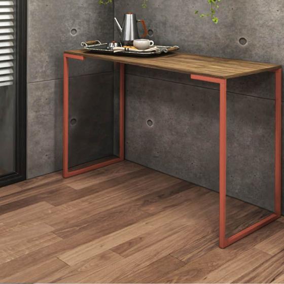 Imagem de Aparador Buffet 90cm Stan Industrial Office Cantinho do Café Ferro Bronze MDF Freijó - Ahz Móveis