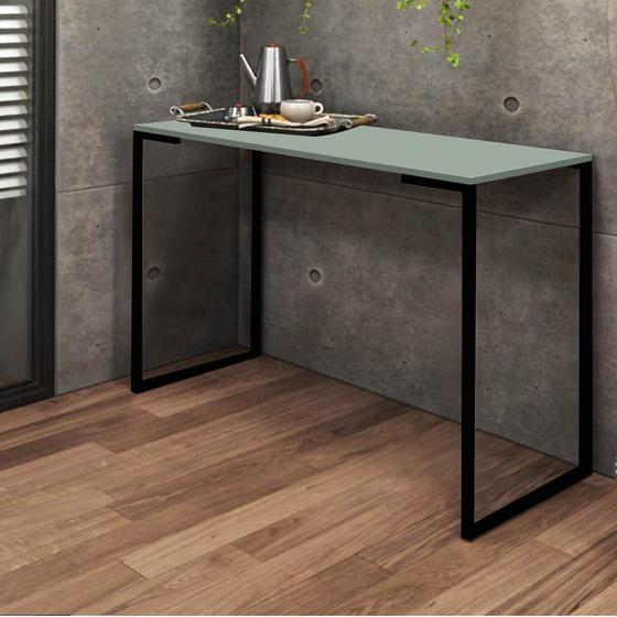 Imagem de Aparador Buffet 90cm Stan Industrial Office Cantinho do Café Ferro Preto MDF Verde Oliva - Ahz Móveis