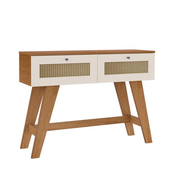 Imagem de Aparador Buffet Balcão Retrô Com 2 Gavetas Trama - Cinomomo  Off White - Móveis Leartam