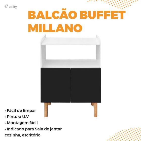 Imagem de Aparador Buffet Cantinho Cafe Retro Mesa Madeira 58X85Cm