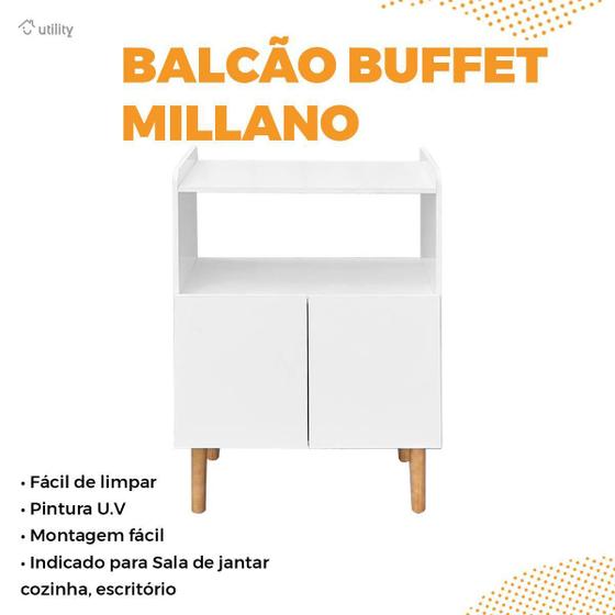 Imagem de Aparador Buffet Cantinho Cafe Retro Mesa Madeira 58X85Cm