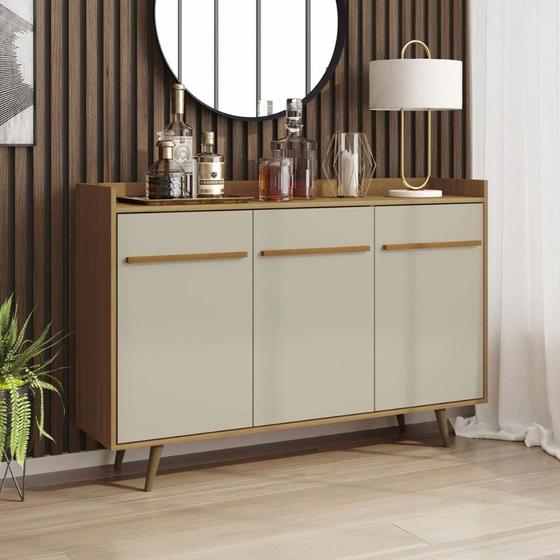 Imagem de Aparador Buffet com 3 Portas Retrô 135cm Multimóveis CR50104