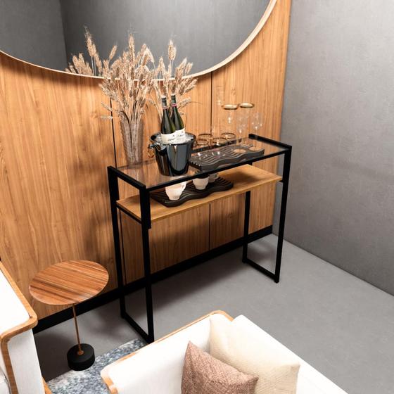 Aparador Buffet Com Tampo De Vidro Luxo Estilo Industrial Menor preço em Aparador Buffet Com Tampo De Vidro Luxo Estilo Industrial