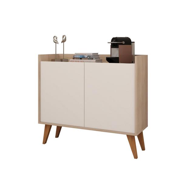 Aparador Buffet Fly 2 Portas Carvalho com Off White - Móveisaqui Menor preço em Aparador Buffet Fly 2 Portas Carvalho com Off White - Móveisaqui
