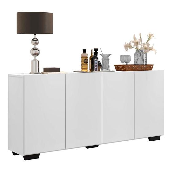 Imagem de Aparador Buffet Multimóveis Veneza 4 Portas FG3557 Branco/Preto