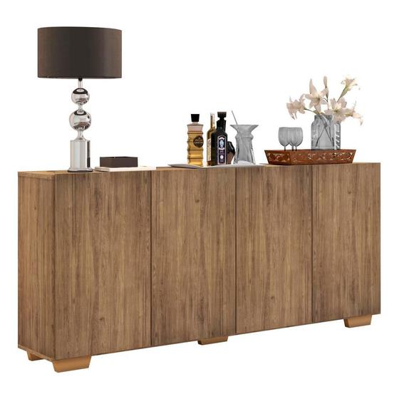 Imagem de Aparador Buffet Multimóveis Veneza 4 Portas FG3557 Rustic/Natural