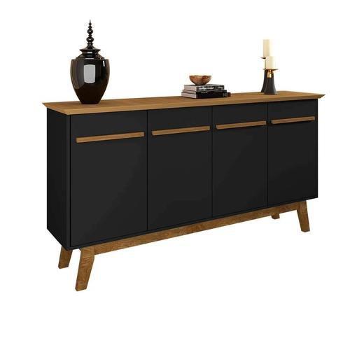 Imagem de Aparador Buffet Opala 4 Portas Para Sala Gourmet Com Prateleira Para Decoração Guardar Útencilios