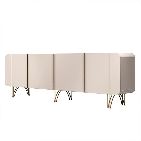 Imagem de Aparador Buffet para Sala de Estar Lotus 220 cm H01 Off White Clique Chique