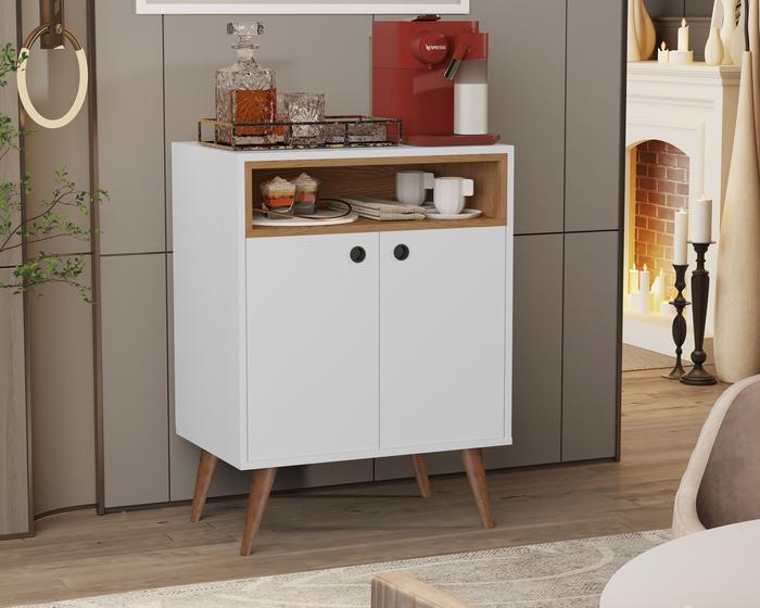 Aparador Buffet Paris 2 Portas cor Branco / freijó - Comprar Moveis de casa Menor preço em Aparador Buffet Paris 2 Portas cor Branco / freijó - Comprar Moveis de casa