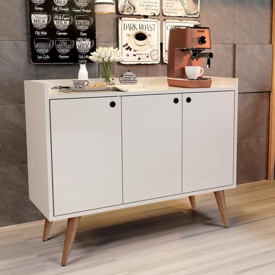 Aparador Buffet Retrô 3 Portas Wood - Off White - RPM Móveis é boa?