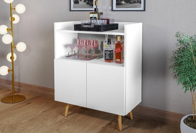 Aparador Buffet Retrô Sala Suiça 2 Portas Pes Palito  é boa?