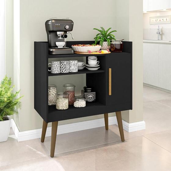 Aparador Cafe Buffet Balcao Retro Organizador Xicaras Caneca Com Prateleiras Sala Pequeno Cozinha Multiuso Preto Fosco Menor preço em Aparador Cafe Buffet Balcao Retro Organizador Xicaras Caneca Com Prateleiras Sala Pequeno Cozinha Multiuso Preto Fosco