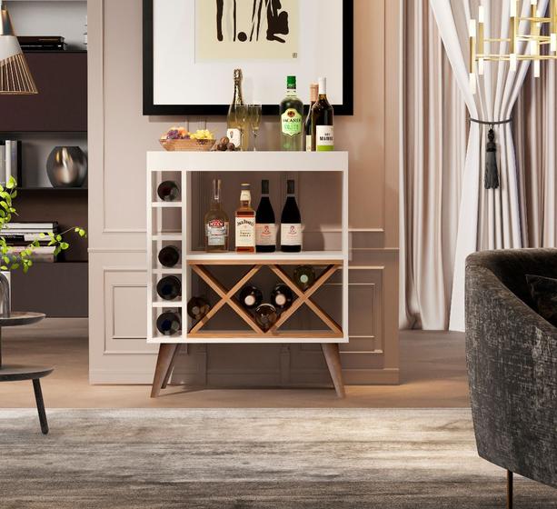 Imagem de Aparador com Adega Florida Estilo Retrô bebidas com Pés Palito Cores - Comprar Móveis Em Casa