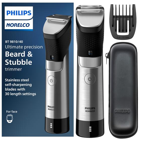 Aparador de barba e cabelo Philips Norelco Series 9000 BT9810/40 Menor preço em Aparador de barba e cabelo Philips Norelco Series 9000 BT9810/40