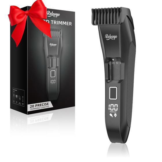Imagem de Aparador de Barba REHOYO BeardFix - Sem Fio, à Prova D'Água, 20 Comprimentos