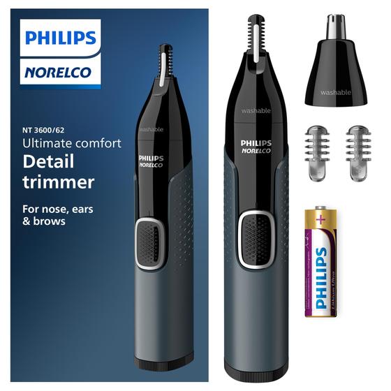 Imagem de Aparador de Nariz, Orelhas e Sobrancelhas Philips Norelco NT3600/62