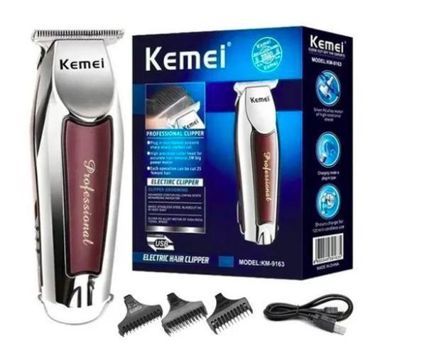 Imagem de Aparador De Pelo Kemei Km-9163 Prateado 110V/220V