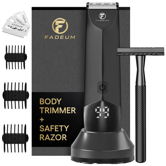 Imagem de Aparador de Pelos FADEUM Manscape - Para Homens com Barbeador de Segurança