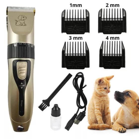 Imagem de Aparador de Pelos para Pets com Pentes Ajustáveis