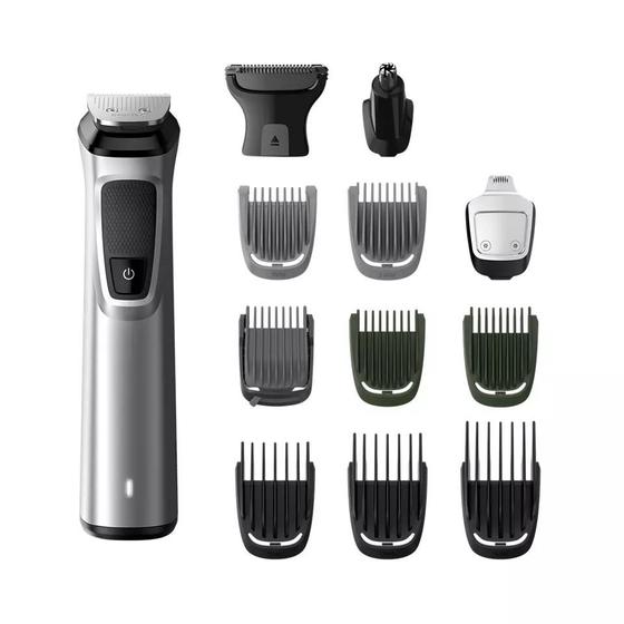 Aparador de Pelos Philips Multigroom 13 em 1 MG7715/15, lâminas auto afiáveis - Bivolt Menor preço em Aparador de Pelos Philips Multigroom 13 em 1 MG7715/15, lâminas auto afiáveis - Bivolt