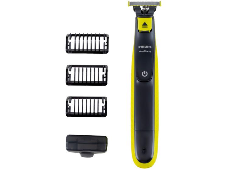 Aparador e Raspador Philips OneBlade Male Grooming - à Prova dàgua com 3 Pentes QP2724/10 Imagem de Aparador e Raspador Philips OneBlade Male Grooming