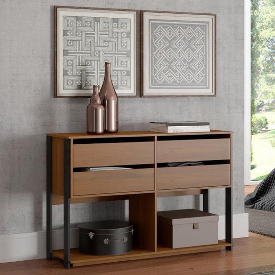 Aparador Estilo Industrial Para Sala/Escritório 136 x 92 Cm MDP ...