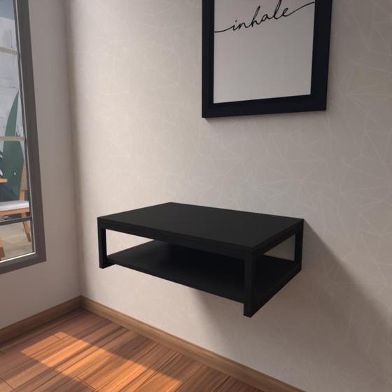 Imagem de Aparador industrial preto moderno cantinho café escritorio simples sala estar quarto