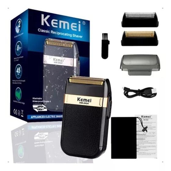 Imagem de Aparador Kemei KM-2024 - Transforme seu estilo com a precisão e qualidade dos profissionais.