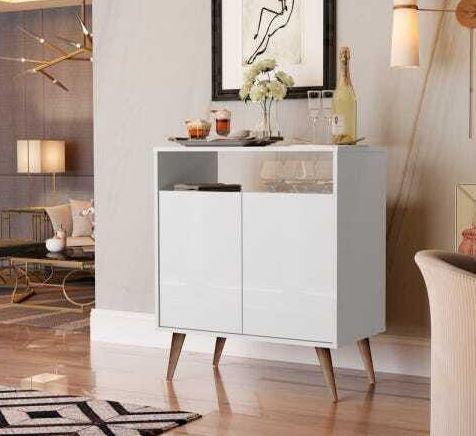 Aparador para sala buffet bartolomeu pes retro 2 portas branco lm moveis Menor preço em Aparador para sala buffet bartolomeu pes retro 2 portas branco lm moveis