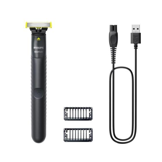 Imagem de Aparador Philips Oneblade C- 2 Pentes Qp1424-10 Preto Bivolt