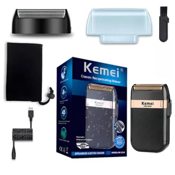 Imagem de Aparador Shaver Kemei KM-2024, Alta Performance para Corte de Barba e Cabelo