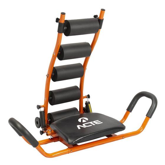 Imagem de Aparelho Abdominal Ab Core Plus, Assento Giratório, Laranja E Preto, E8, Acte Sports