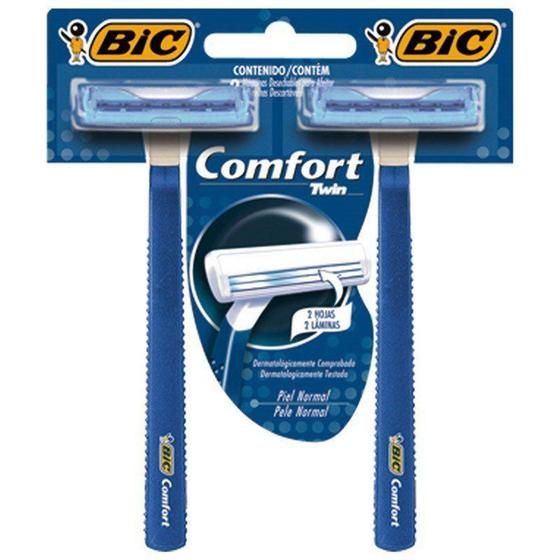 Imagem de Aparelho Barbear Bic Comfort Twin Pele Normal Com 2 Unidades
